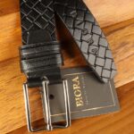 کمربند مردانه بیورا مدل چرم طبیعی میخی کد k025